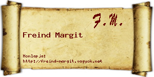 Freind Margit névjegykártya